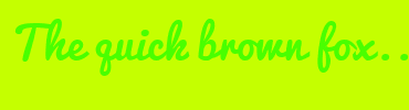 Image with Font Color 49FF00 and Background Color C5FF00